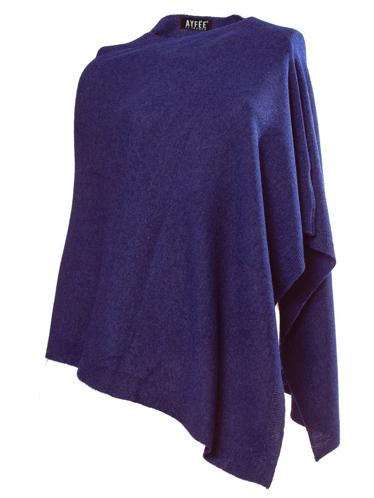 PONCHO MAGLIA, TG UNICA  - BLUE